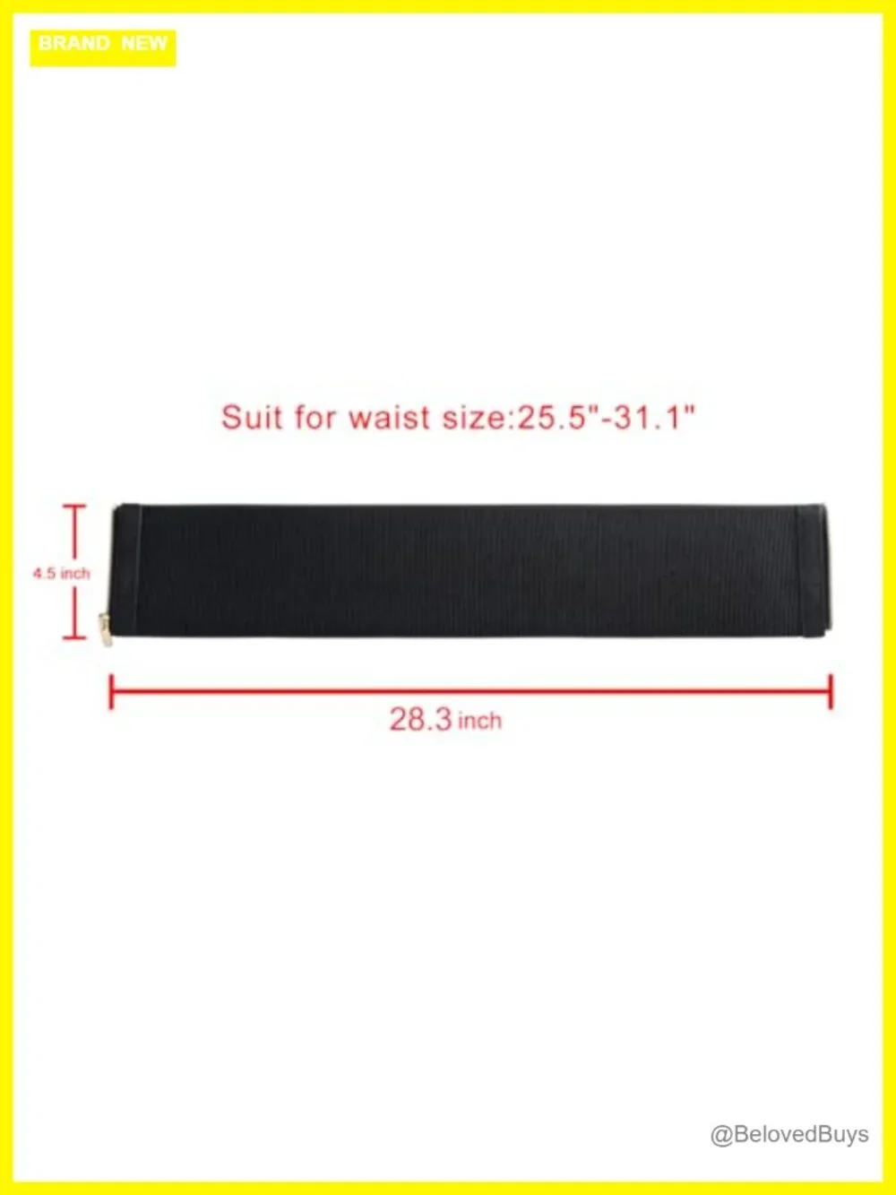 Women's Stretch Waist Belt with Zipper Closure Faux Leather Retro